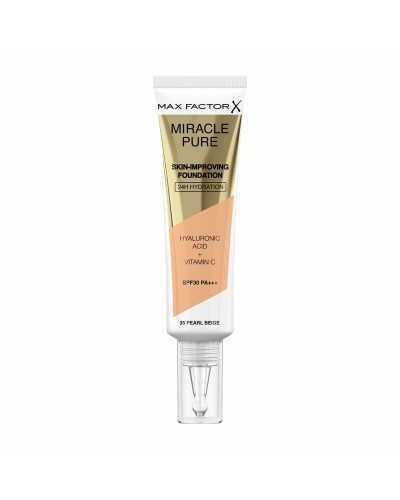 Fluid Makeup Basis Max Factor Miracle Pure 35-pearl beige SPF 30 (30 ml)