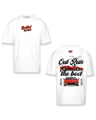 Camiseta de Manga Corta Hombre RADIKAL OUT RUN Blanco S