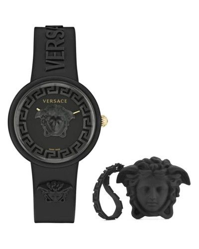 Damenuhr Versace MEDUSA POP 3H + VERSACE BLACK SILICON PURSE (Ø 39 mm)