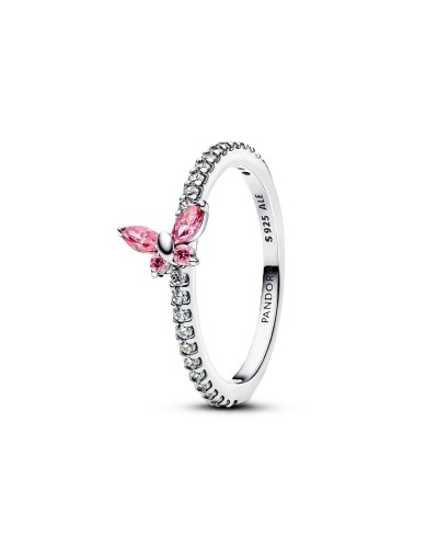 Ladies' Ring Pandora 194269C02-58 Silver Pink