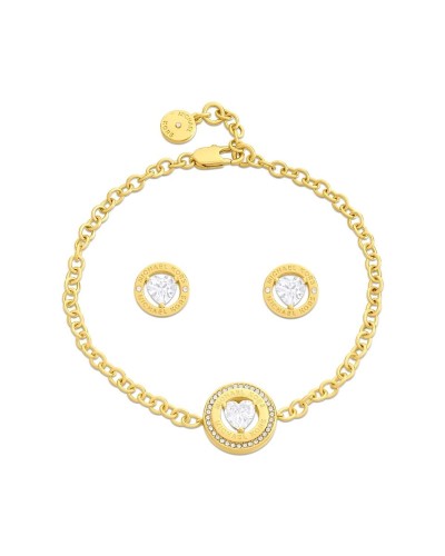 Ensemble Bracelet et Boucles d'oreilles Michael Kors Fashion Doré