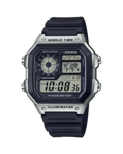 Montre Homme Casio ILLUMINATOR WORLDTIME Noir Gris (Ø 40 mm)
