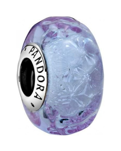Perle de verre Femme Pandora WAVY LAVENDER MURANO GLASS