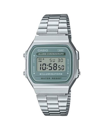 Montre Unisexe Casio A168WA-3AYES Vert Argenté (Ø 36 mm) (Ø 35 mm)