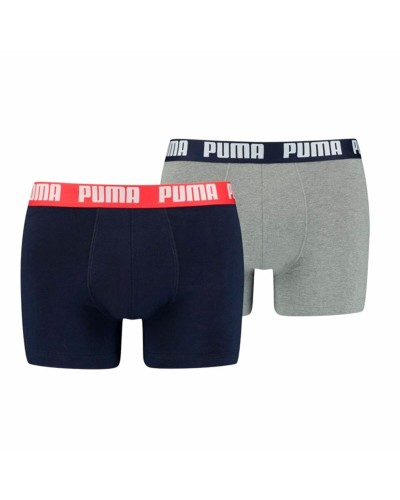 Pack of Underpants Puma Basic Grey Boxer 2 Pieces
