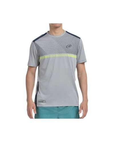 Camiseta de Manga Corta Hombre Bullpadel Bilao Gris claro Pádel