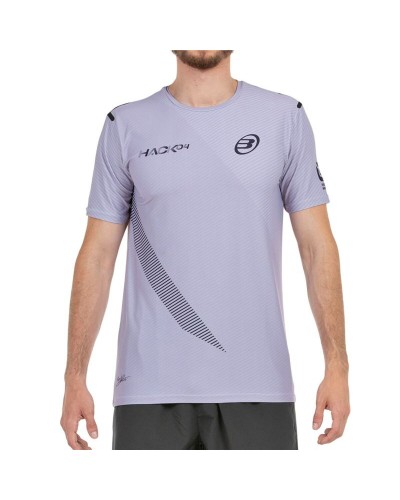 Herren Kurzarm-T-Shirt Bullpadel Paquito 25V Lavendel Paddel