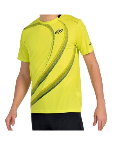 Herren Kurzarm-T-Shirt Bullpadel Beque Gelb Paddel