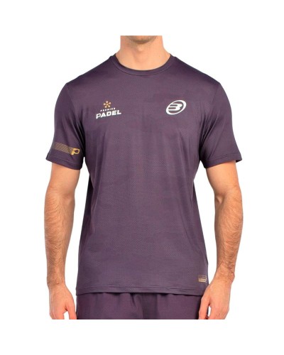 Herren Kurzarm-T-Shirt Bullpadel Bizme 700 Lila Paddel