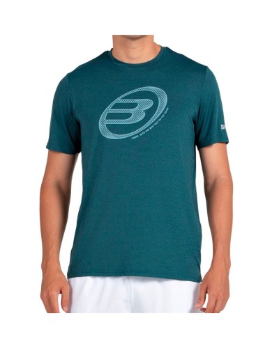 Camiseta de Manga Corta Hombre Bullpadel Lande 153 Azul Pádel