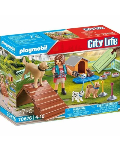 Playset Playmobil City Life Hund Träning 70676 (37 pcs)
