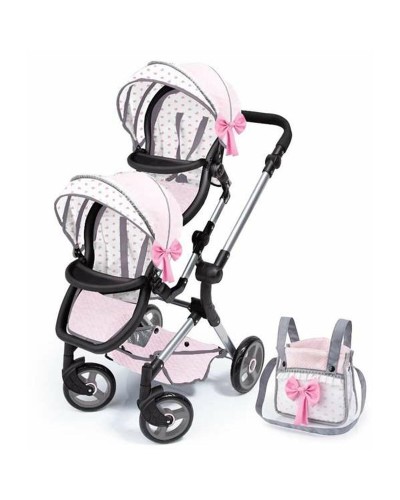Puppenwägelchen Reig Zwillinge Rosa