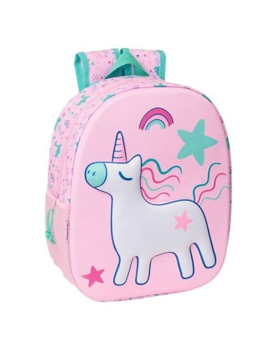 Zaino Scuola 3D Safta 27 x 33 x 10 cm Unicorno
