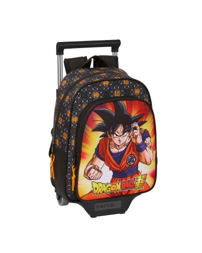 School Rucksack with Wheels Dragon Ball Black 27 x 33 x 10 cm