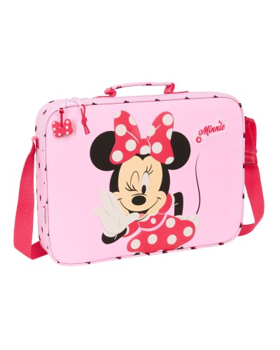 Cartera Escolar Minnie Mouse Naive Rosa 38 x 28 x 6 cm