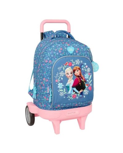 School Rucksack with Wheels Frozen Blue 33 x 45 x 22 cm