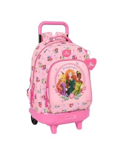 Skolväska med hjul Disney Princess Rosa 33 x 45 x 22 cm