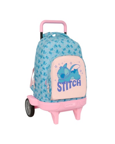 Schoolrugzak met Wielen Lilo & Stitch Ohana Blauw 33 x 45 x 22 cm