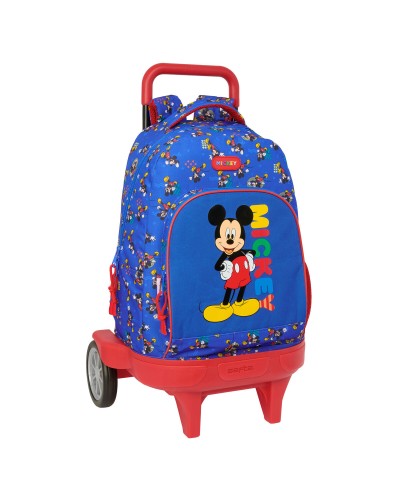 Schulrucksack mit Rädern Mickey Mouse Clubhouse Today Blau 33 x 45 x 22 cm
