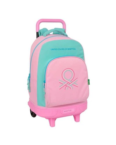 School Rucksack with Wheels Benetton Dolce Multicolour 33 x 45 x 22 cm