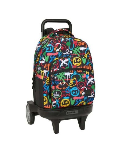 Schulrucksack mit Rädern Safta Colors 33 x 45 x 22 cm Graffiti
