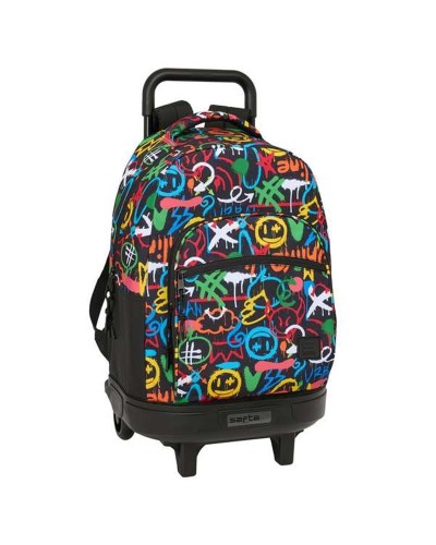 School Rucksack with Wheels Safta Colors 33 x 45 x 22 cm Graffitti
