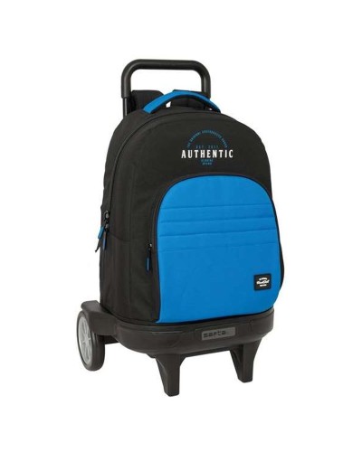 School Rucksack with Wheels BlackFit8 Underground Blue Black 33 x 45 x 22 cm