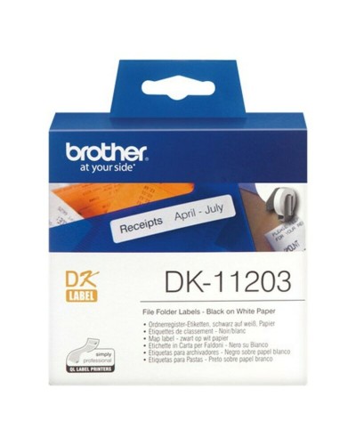 Etiketter Brother DK-11203 Vit Svart Svart/Vit Papper