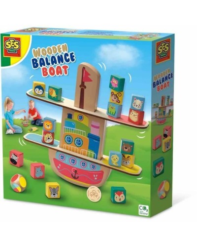 Utbildningsspel SES Creative Wooden balance boat