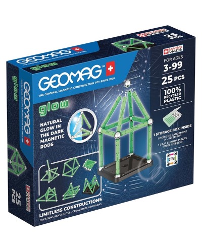 Playset Geomag Glow Recycled 25 Pièces