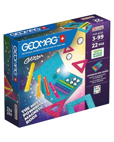 Playset Geomag Glitter (22 Kappaletta)