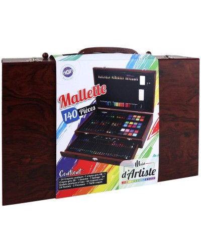 Verfset MGM Artist's Hand Briefcase Hout 140 Onderdelen