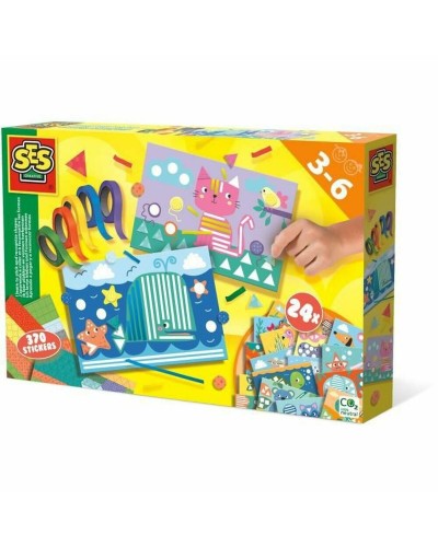 Lernspiel SES Creative I learn to paste and recognize shapes Bunt