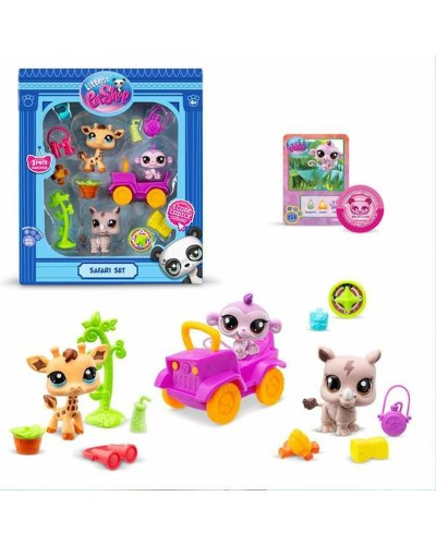 Playset Bandai Littlest Pet Shop SAFARI 8 Kappaletta