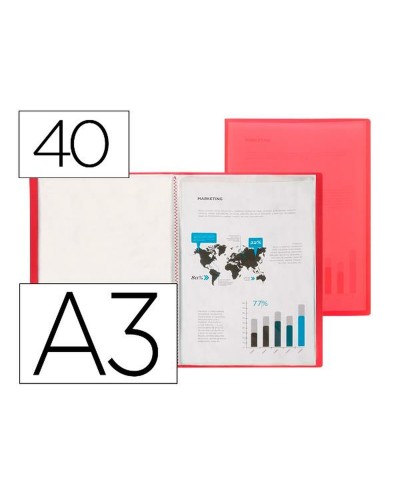 Kansio Liderpapel EC51 Punainen A3