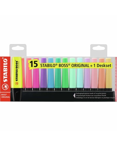 Marcador Fluorescente Stabilo Multicolor 15 Piezas