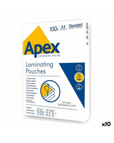 Pouches per plastificazione Fellowes 100 Pezzi Trasparente A4 (10 Unità)