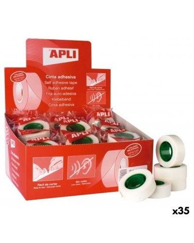 Adhesive Tape Apli Transparent 19 mm x 33 m (35 Units)