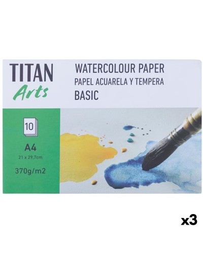 Papier à dessin Titan Arts BASIC A4 10 Volets (3 Unités)