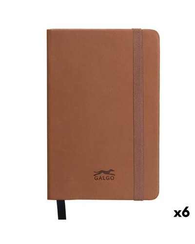 Notizbuch Galgo Braun A6 (6 Stück)