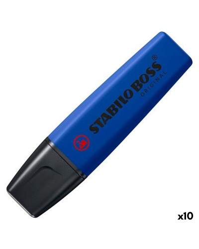 Fluoriscerende Markeerstift Stabilo NATURECOLORS WILDFLOWE Marineblauw (10 Stuks)