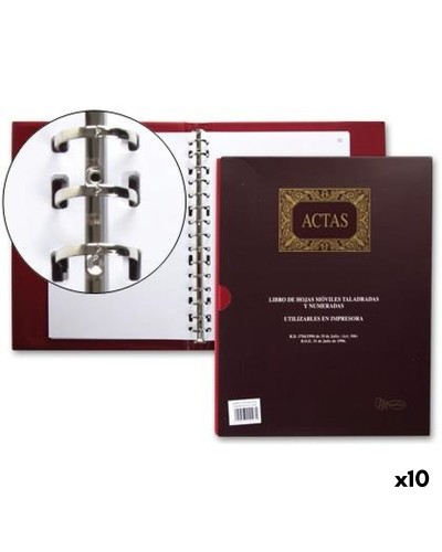 Libro Verbali Miquelrius Rosso A4 100 fogli (10 Unità)