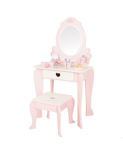 Speelgoed kaptafel Woomax 48 X 92 X 32 CM Wit Roze