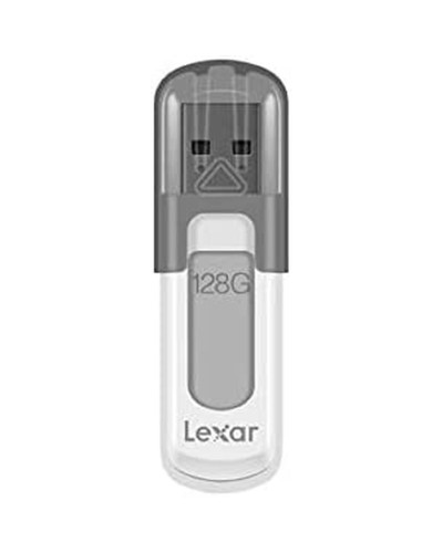 USB-minne Lexar JumpDrive V100 Vit Vit/Grå 128 GB