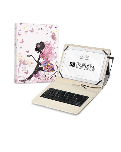 Tablet kap Subblim Keytab  Multicolour Qwerty Spaans QWERTY