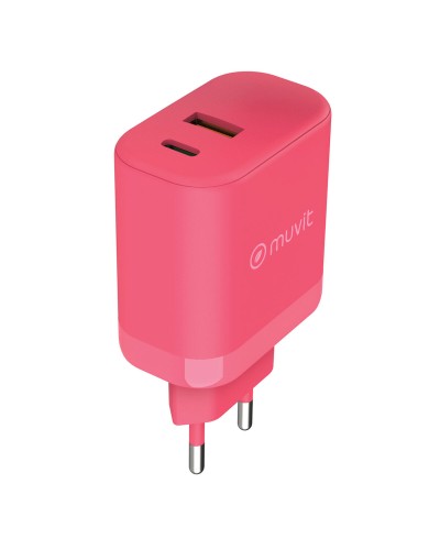 Chargeur mural Muvit for Change WCEU24-45-AC Magenta 45 W