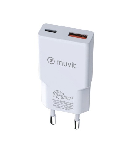 Caricabatterie da Parete Muvit for Change HC-263 Bianco 18 W 30 W