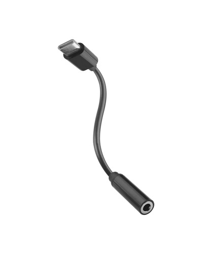 muvit for change adaptador Tipo C a Jack 3.5mm negro