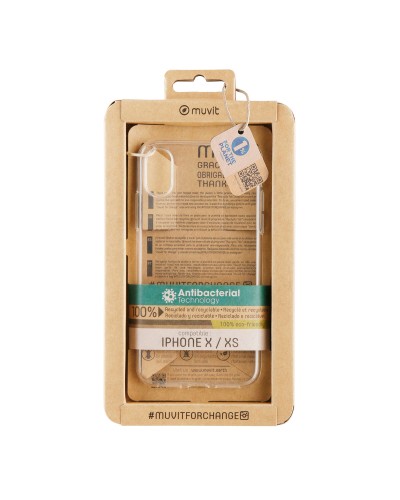Mobile cover Muvit for Change iPhone X/XS Transparent