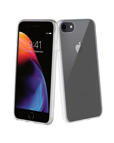 Puhelinsuoja Muvit iPhone 7 | iPhone 8 | iPhone SE 2020 Musta Läpinäkyvä iPhone SE